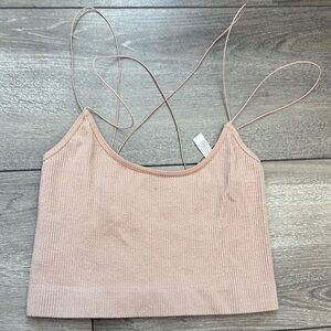 Urban Outfitters Pink Sleeveless Crop Camisole